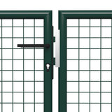 Garden Gate Steel 400x150 cm Green 144313