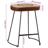 Bar Stools 2 pcs Dark Brown 40x29.5x53 cm 358929