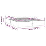 Bed Frame without Mattress White Solid Wood 180x200 cm Super King 820028