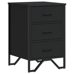 ZNTS Bedside Cabinet Black 40x41x60 cm Engineered Wood 848524