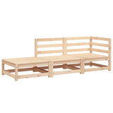 Garden Sofa with Footstool 2-Seater Solid Wood Pine 837970