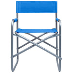 ZNTS Director's Chairs 2 pcs Steel Blue 47917