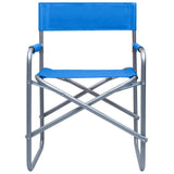 ZNTS Director's Chairs 2 pcs Steel Blue 47917