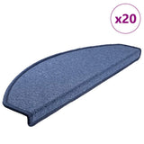 Stair Mats 20 pcs 65x24x4 cm Blue Half Round Large 3365796