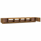 3 Piece TV Cabinet Set with LED Lights Smoked Oak Engineered Wood 3120176