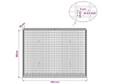 Gabion with 3.5 mm Wire and 5x2.5 cm Mesh 100x30x100 cm 3461756