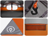 Tunnel Tent with Roof Grey and Orange 427 x 305 x 205 cm 42028671