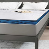 Mattress Pads White and blue 160 x 200 cm Gel Memory Foam 4106261