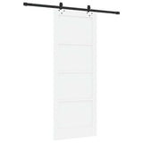 Sliding Door Manual White and black 83 x 211 cm 3333507