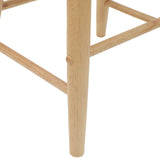 Dining Chairs 2 pcs Natural 46 x 37 x 63 cm Solid Rubber Wood 42020464