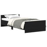 Bed Frame with Headboard Black Oak 80 x 200 cm Engineered Wood 8009033
