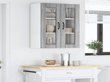 Wall Glass Cabinet LUCCA Grey Sonoma 60 x 31 x 80 cm 885091