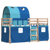 Bunk Bed without Mattress Blue 90x190 cm Solid Wood Pine 3284028