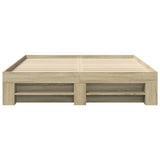 Bed Frame without Mattress Sonoma Oak 150x200 cm King Size Engineered Wood 3295466