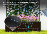 Garden Bed with Privacy Screen, Wall Mounted or Freestanding Raised Planter for Climbing Plants, T3398P325282