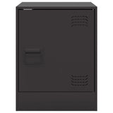 Bedside Cabinet Black 34.5x39x44 cm Steel 841607