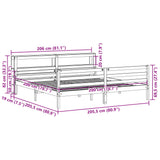 Bed Frame with Headboard without Mattress 200x200 cm 3305951