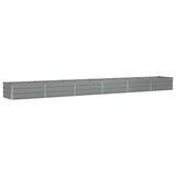 Planter Light Grey 600 x 80 x 45 cm Steel 42018149