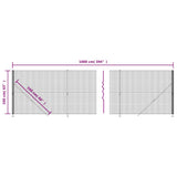 Wire Mesh Fence with Flange Anthracite 1.6x10 m 154292