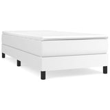 Box Spring Bed Frame White Single Faux Leather 3121182