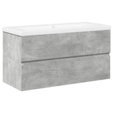 2 Piece Bathroom Furniture Set Concrete Grey Engineered Wood 3324910