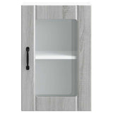 Kitchen Wall Cabinet with Glass Door Lucca Grey Sonoma 853773
