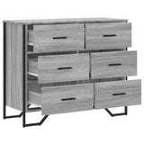 Chest of Drawers Grey Sonoma 91x35.5x74.5 cm Engineered wood 3295305