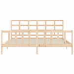 ZNTS Bed Frame without Mattress Solid Wood Pine 3192116