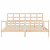 ZNTS Bed Frame without Mattress Solid Wood Pine 3192116