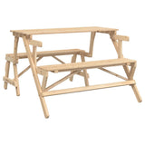 Picnic Table with Benches Solid Wood Fir 2-in-1 Convertible 4008991