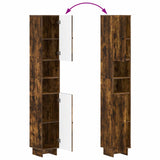 Bathroom Cabinet with Open Shelf EDE Smoked Oak 895940