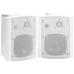 ZNTS Wall-mounted Stereo Speakers 2 pcs White Indoor Outdoor 80 W 70161