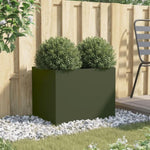 ZNTS Planter Olive Green 62x47x46 cm Cold-rolled Steel 841604