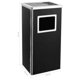 Ashtray Dustbin Hotel 45 L Steel Black 51093