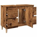 Sink Cabinet Old Wood 80x33x60 cm Engineered Wood 857126