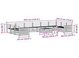 Outdoor Sofa Set 11 pcs Natural Solid Acacia Wood 3375594