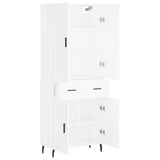 Highboard White 69.5x34x180 cm Engineered Wood 3198161