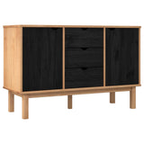 Sideboard OTTA Black 113.5 x 43 x 73 cm Solid Pine Wood 42041753