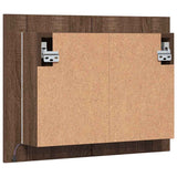 LED Mirror Cabinet Brown Oak 60x12x45 cm Engineered Wood 822843