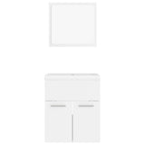 Bathroom Furniture Set White Engineered Wood 3070856