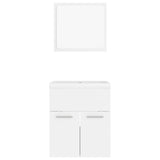 Bathroom Furniture Set White Engineered Wood 3070856
