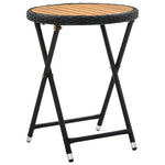 Garden Bistro Set 3 pcs Black Poly rattan 3334967
