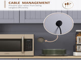180cm Freestanding Kitchen Cabinet, Modern Storage Cupboard with Open Countertop, Drawer and 6 T3398P378045