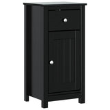 3 Piece Bathroom Furniture Set BERG Black Solid Wood Pine 3206495