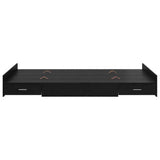 Storage Bed Frame Black Oak 120 x 200 cm Engineered Wood 3335302