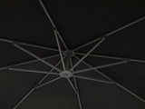 3 Garden Cantilever Parasol, Round Overhanging Umbrella with Crank Handle, Cross Base, Aluminium T3398P328494
