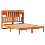 Bookcase Bed without Mattress Wax Brown 140x190 cm Solid Wood Pine 3321640