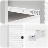 Wall-Mounted Bedside Cabinet with Drawer 2 pcs High Gloss White 898604