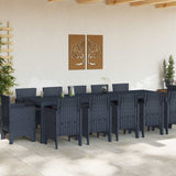 Garden Dining Set with Cushion 13 pcs Anthracite Plastic 3378615