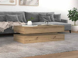 Coffee Table with LED Lights Artisian Oak 90x50x40 cm 857719
